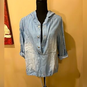 Zenergy by Chico Washed Hooded Pullover Summer Wash, Size 1 (US 8-10)